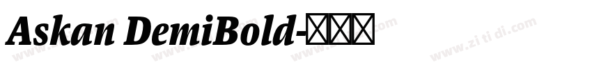 Askan DemiBold字体转换